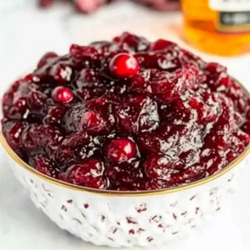 Vanilla Bourbon Cranberry Sauce