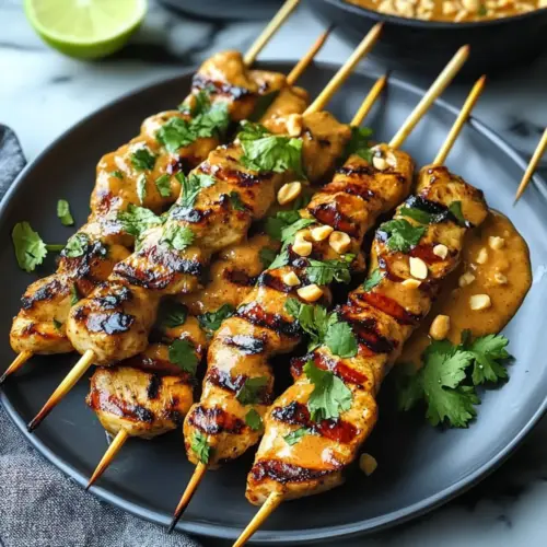 Chicken Satay with Peanut Sauce