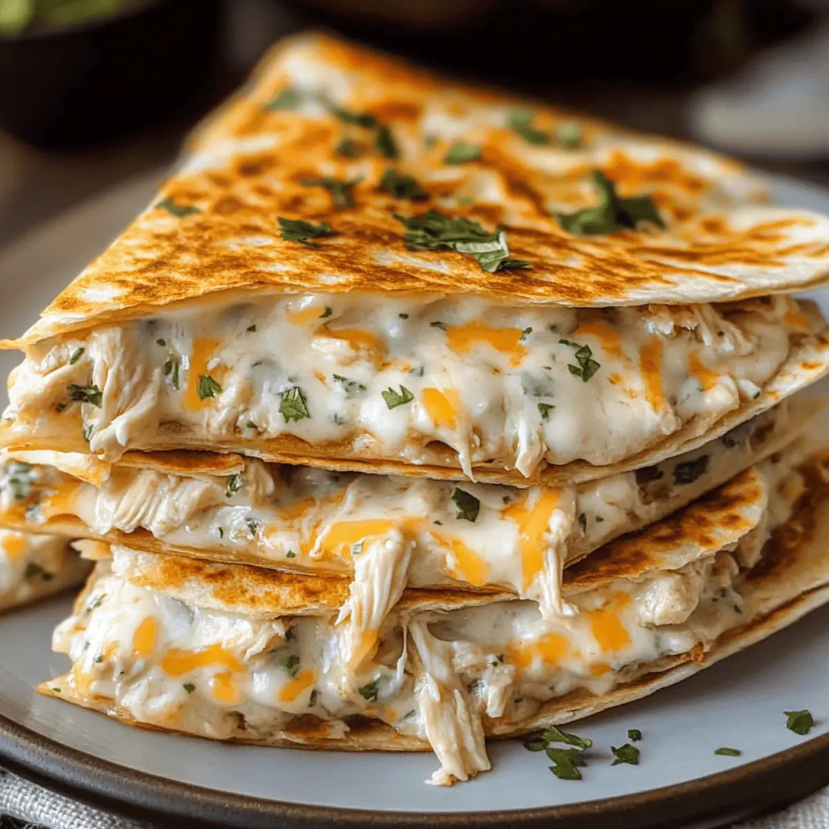 High-Protein Chicken Ranch Quesadilla
