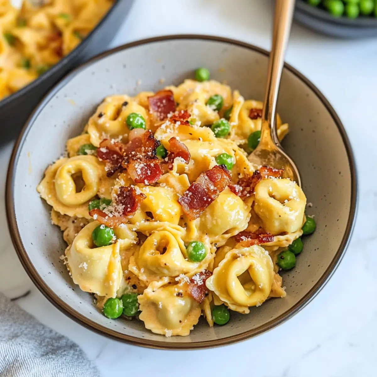 20 Minute Bacon Tortellini Carbonara