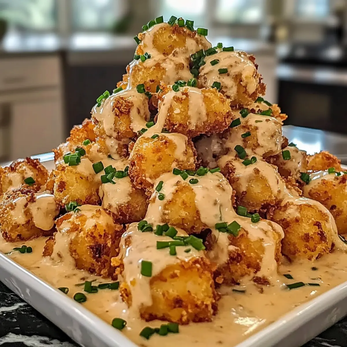 Cheddar Ranch Chicken Tater Tot Bake