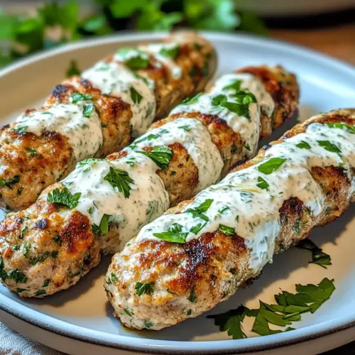Chicken Kofta with Garlic Yogurt Sauce Recipe