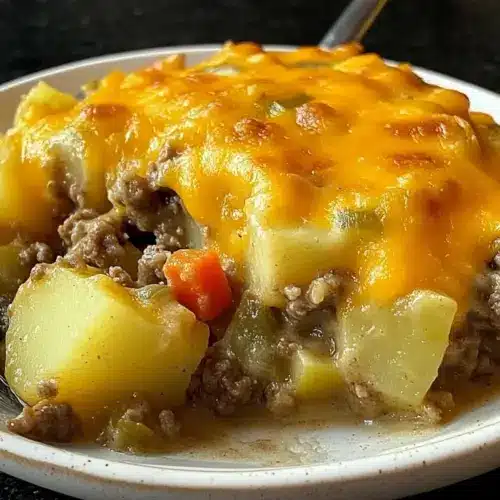 Cheesy Ground Beef & Potato Dinner Casserole