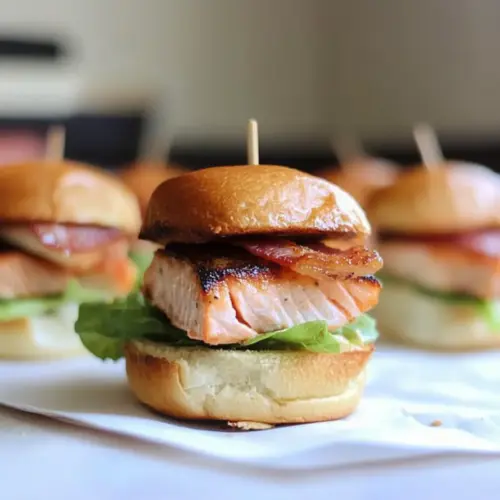 Salmon BLT Sliders with Chipotle Mayo