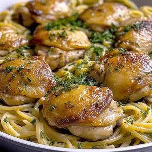 Irresistible One-Pan Braised Chicken Thighs & Fennel Pasta