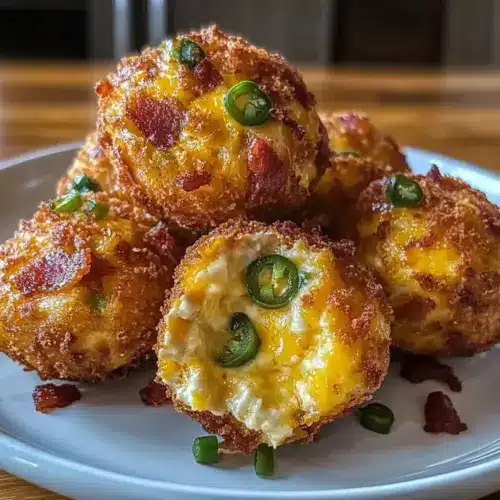 Spicy Bacon Cheese Balls With Jalapeño Twist