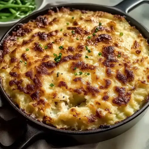 Cheesy Corned Beef Colcannon Casserole