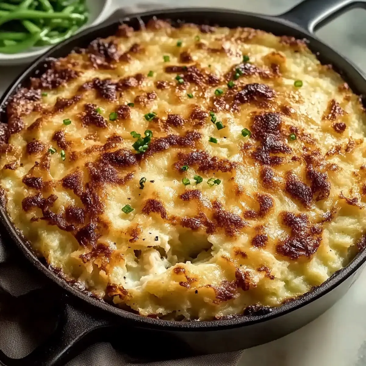 Cheesy Corned Beef Colcannon Casserole