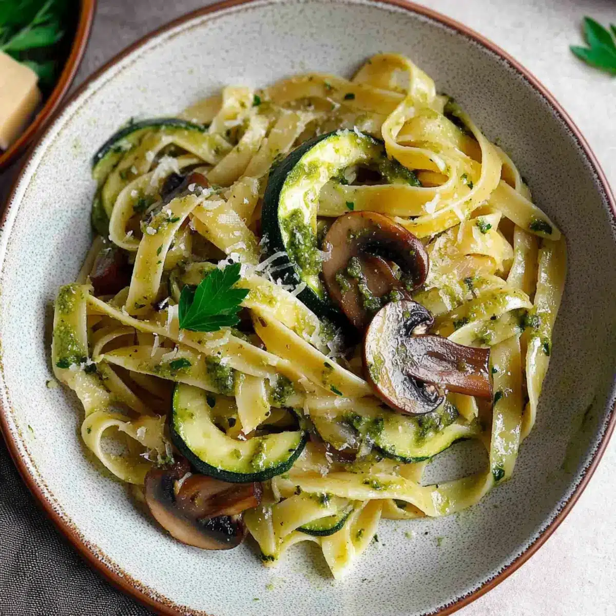Zucchini Mushroom Pasta